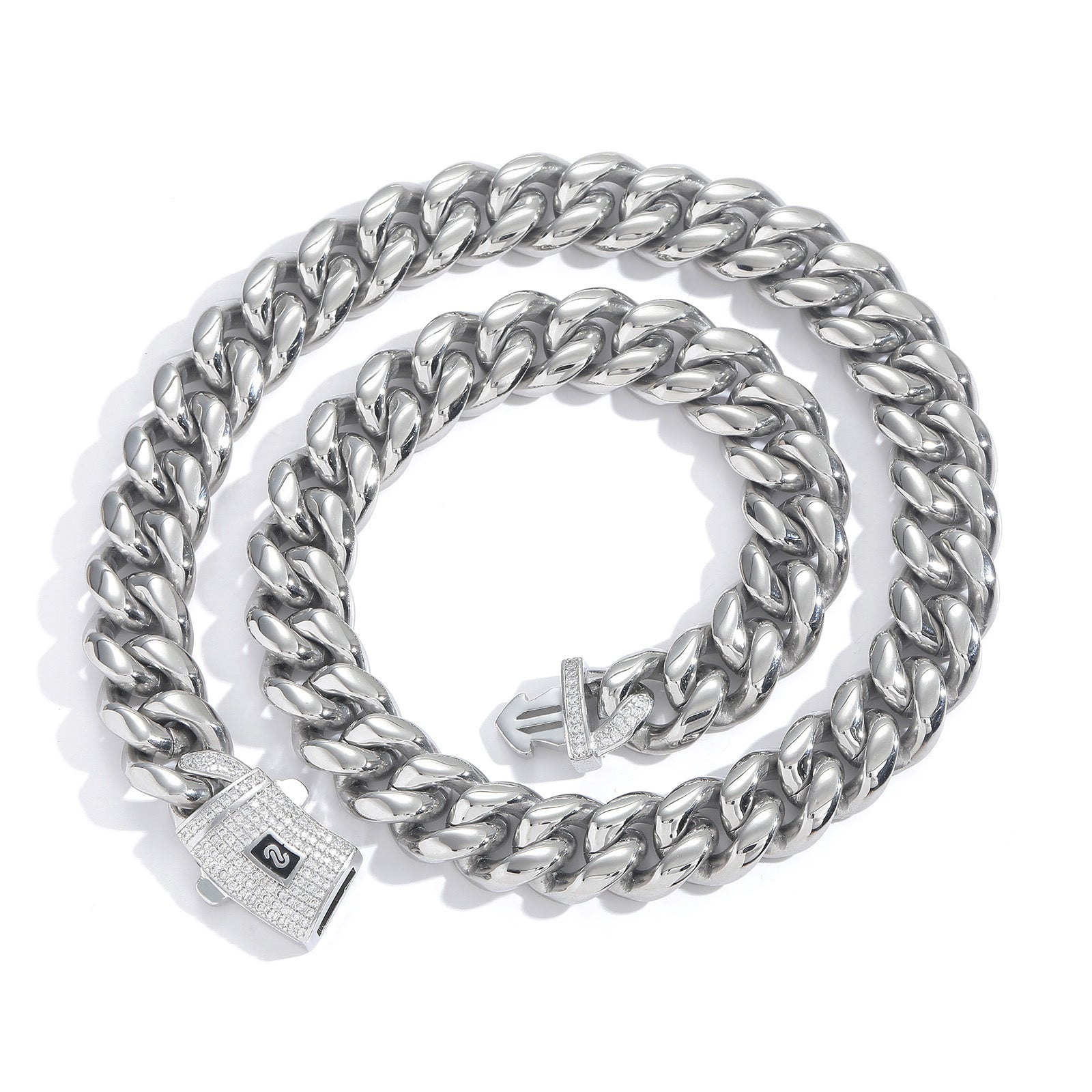 Hip-Hop 14K Gold Plated 316 Stainless Steel Copper Geometric Cuban Link bracelet