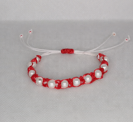 Adjustable Pearl Beaded Bracelet