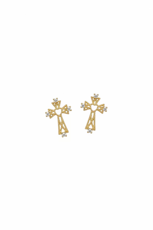 Aretes en forma de cruz