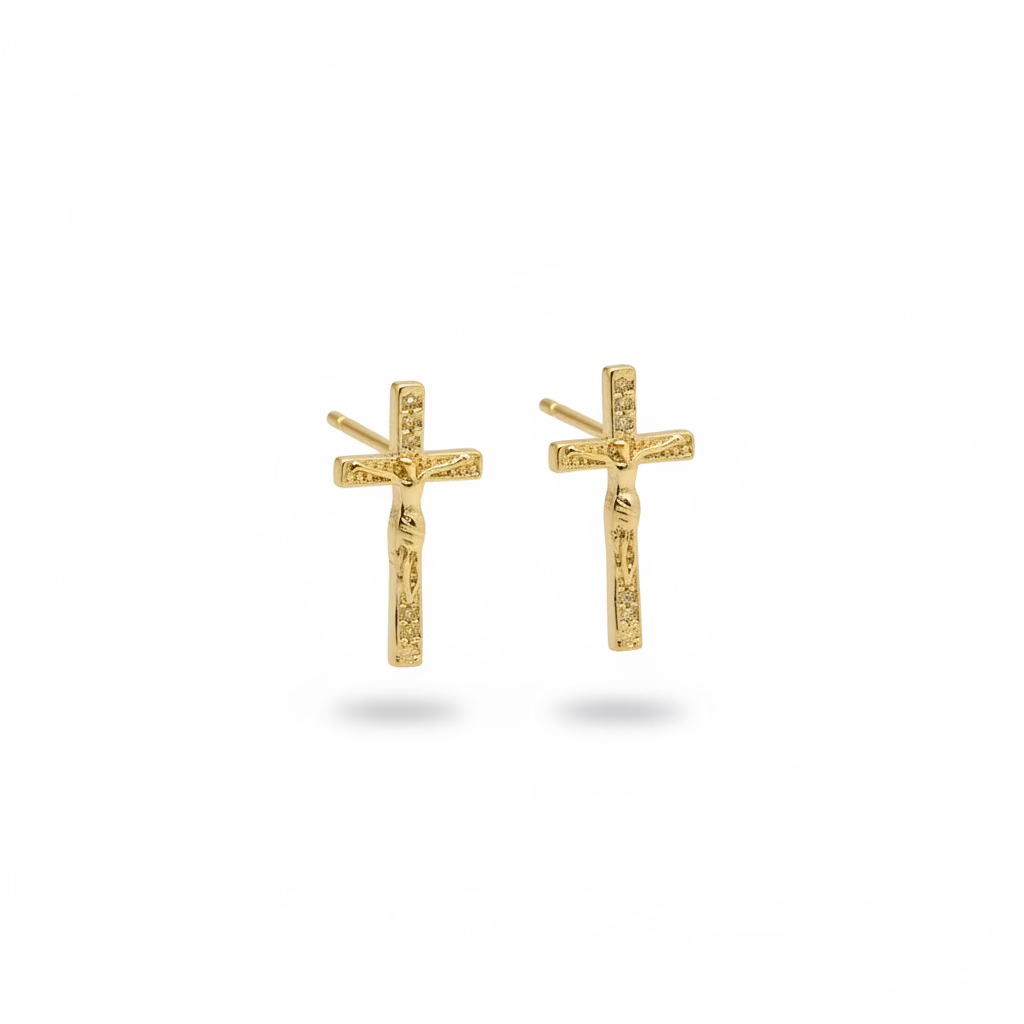 Aretes en forma de cruz